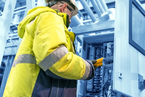 Maintenance man working